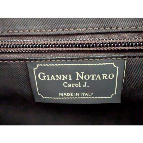 NWT Gianni Notaro Brown Leather Shoulder Bag Made in Italy Designer Handbag - Picture 6 of 9